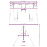 Outdoor Swing Set with Swings and Trapeze 3283599