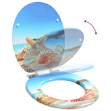 Soft-Close Toilet Seat Sea Muschel 44 x 38 cm MDF board 42027176
