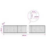 Gabion with 5 mm Wire and 10x10 cm Mesh 600x30x50 cm 3465102