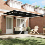 Retractable Awning Manual Black 400 x 300 cm Fabric 3330593