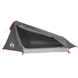 Camping Tent Tunnel 1-Person Grey and Orange Waterproof 94610