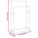 Freestanding Towel Rack White 48x24x78.5 cm Iron 343088