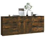3 Piece Sideboards Smoked Oak Engineered Wood 3115801