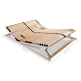 Slatted Bed Base without Mattress with 28 Slats 7 Zones 140x200 cm 246460