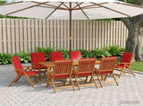 9-Piece Garden Dining Set 9 pcs Natural Solid Acacia Wood 3434630