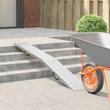 Foldable Ramp 200kg per ramp Folding Silver 186 x 23 x 4.5 cm 42019251