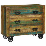 Sideboard with Drawer Brown 80 x 30 x 65 cm Solid Reclaim Wood 358878