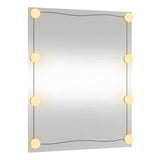 Wall Mirror with LED Lights 50x60 cm Glass Rectangle 3189155