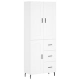 Highboard White 69,5x34x180 cm Engineered Wood 3200017