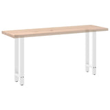 ZNTS Coffee Table Legs White 2 pcs 38x cm Steel 4013297