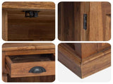Storage Cabinet Natural 65 x 30 x 75 cm Solid Teak Wood 42017953