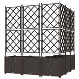Garden Planter 5 pcs Brown 120 x 120 x 143 cm PP 42002820