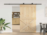 Sliding Door NARVIK Natural and Black 3445370