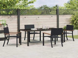Garden Dining Set 5 pcs Black Powder-Coated Steel 3379418