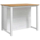 Kitchen Trolley PANAMA 2 pcs White and Honey Wax Solid-Pine 3425393