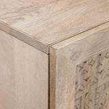 Highboard White 60 x 33 x 100 cm Solid mango wood 4018146