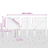 Welded Wire Fence with Spikes 25 x 0.8 m 3353233