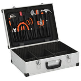 Tool Suitcase 46x33x16 cm Silver Aluminium 91846