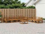 Outdoor Sofa Set 8 pcs Natural Solid Acacia Wood 3385055