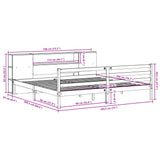 Bookcase Bed without Mattress 180x200 cm Super King Solid Wood Pine 3321858