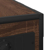 Bedside Cabinet Brown Oak 41.5 x 26 x 60.5 cm Engineered Wood 859604