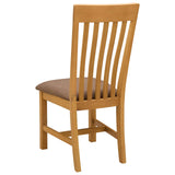 Dining Chair 2 pcs Solid Oak Wood Grey 45 x 59.5 x 100 cm 42039161