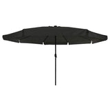 Garden Parasol Black 395 x 395 x 245 cm Polyester 42003650