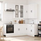 Kitchen Unit LUCCA 8 pcs High Gloss White Engineered Wood 3438481
