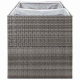 Garden Planter Grey 157x80x80 cm Poly Rattan 319178