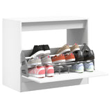 Shoe Cabinet White 80x42x69 cm Engineered Wood 840001
