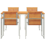 Garden Dining Set 5 pcs Solid Wood Acacia 3334809