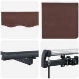 Manual Retractable Awning Brown 400x300 cm 3310208