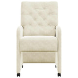 Dining Chairs with Wheels 2 pcs Cream 58 x 67 x 97 cm Velvet 42017873