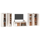 TV Cabinets 5 pcs White Solid Wood Pine 3100210