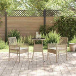 Garden Dining Set 3 pcs Beige Poly rattan 3334949