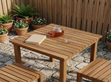 Table Top 50 x 50 x 3.5 cm Square Solid Teak Wood Natural 42033144