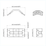 Bracket 212 pcs Zinc-coated 106 x 55 x 1.5mm Steel 864588