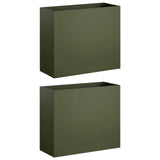 Garden Planter 2 pcs Olive Green 50 x 20 x 40 cm 8005449