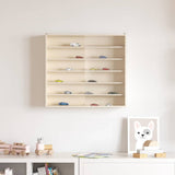 Wall Display Case with Shelf Beige 60 x 8.5 x 54 cm Plywood 42015626