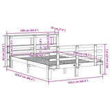 Bed Frame with Headboard without Mattress Wax Brown 160x200 cm 3306132