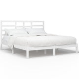 Bed Frame without Mattress White Solid Wood 200x200 cm 3105816