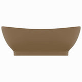 146941 Luxury Basin Overflow Oval Matt Cream 58,5x39 cm Ceramic