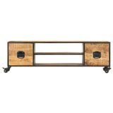 TV Cabinet 130x30x39 cm Solid Mango Wood 286377
