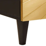 Side Cabinet Black and Gold 60 x 33.5 x 75 cm Solid Mango Wood 4017854