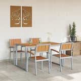 Garden Dining Set 5 pcs Grey and brown 3284367