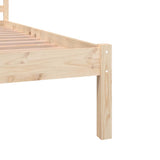 Bed Frame without Mattress Solid Wood Pine 140x190cm 810410
