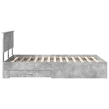 Bed Frame Concrete Grey 120 x 190 cm Engineered Wood 3410925