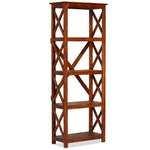 Bookshelf Solid Acacia Wood Honey Finish 60x30x160 cm 245646