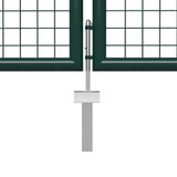 Garden Gate Steel 500x100 cm Green 144317
