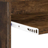 Desk with Shelf Smoked Oak 120.5 x 44 x 88.5 cm Engineered Wood 869478